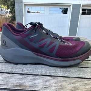 SALOMON SENSE RIDE 4 - SIZE 7 W's - COLOR Wine Tasting / Quiet Shade / Ebony